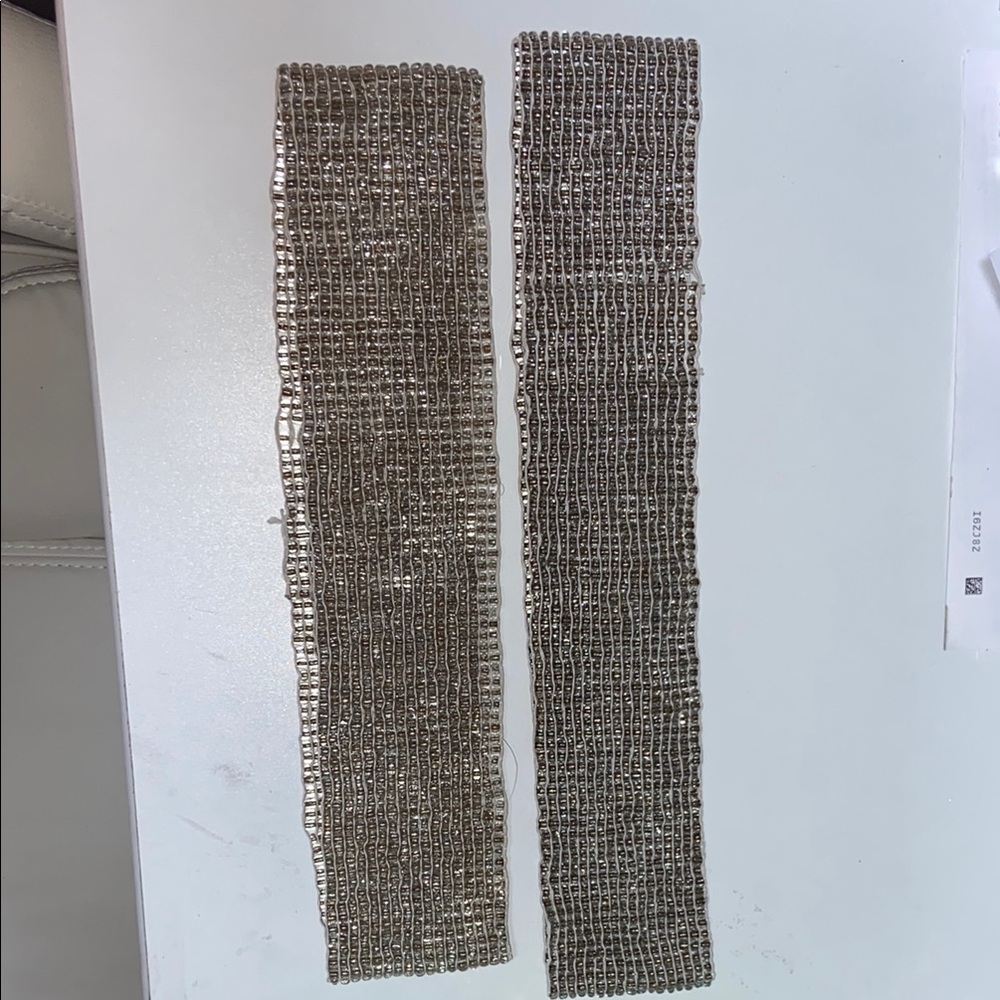 2 Silver Beaded belts